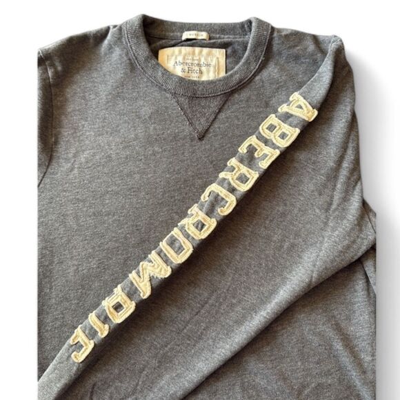 Abercrombie & Fitch Gray Muscle Fit Sweatshirt XL Long Sleeve Pullover - Picture 1 of 9